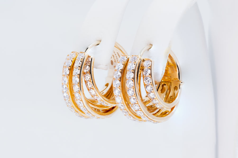 de GRISOGONO Pink Gold White Diamond Earrings