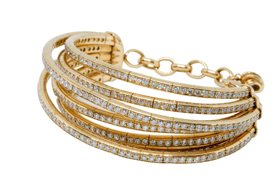 de GRISOGONO Allegra Rose Gold Diamond Bangle Bracelet - eJewels